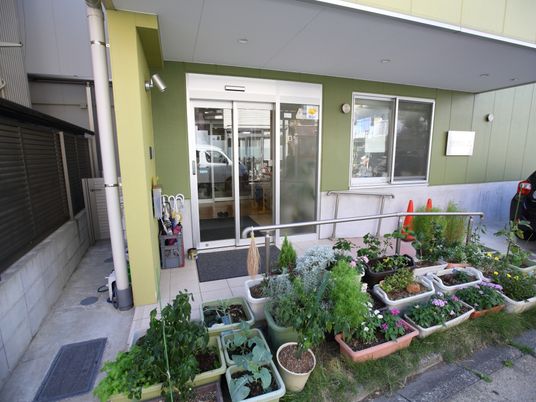 緑あふれる入口周辺