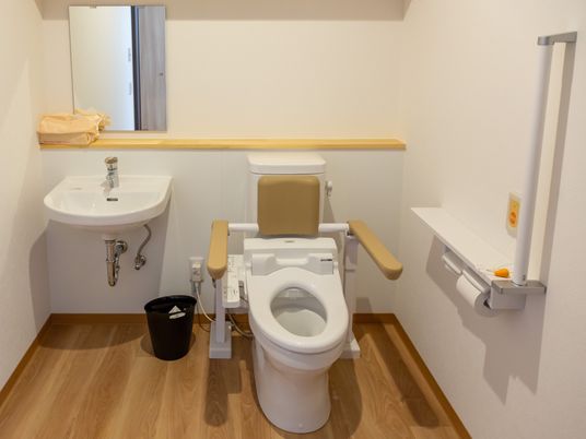 バリアフリー設計のトイレ