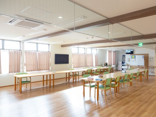 明るい共有スペース