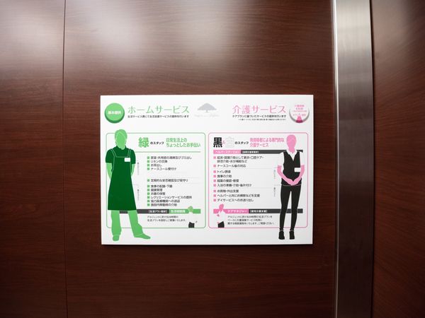 案内板とエレベーター