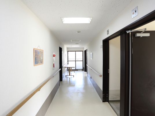 清潔な廊下と開放的な窓