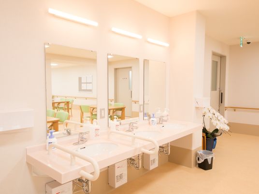 清潔な洗面スペース