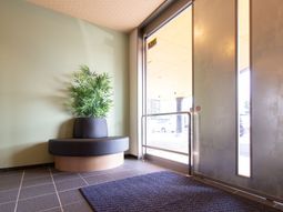 エントランスの明るいコーナー