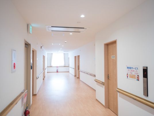 廊下の明るく清潔な空間
