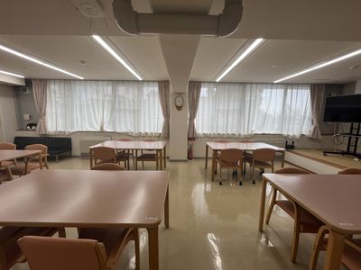 明るい共有スペース