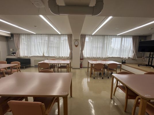 明るい共有スペース