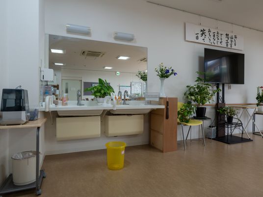広々とした洗面台