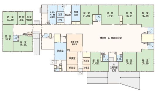 広々とした施設内観