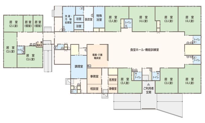 広々とした施設内観