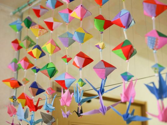 手作り飾りのある空間