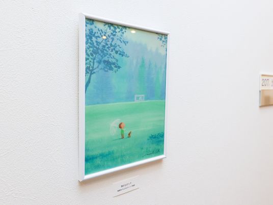 廊下の壁面装飾の一例