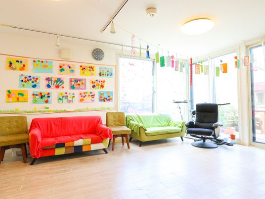 明るい共有スペース