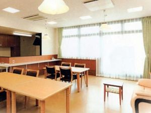 明るい食堂の室内  