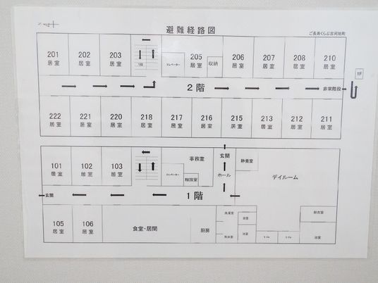 施設の部屋配置図