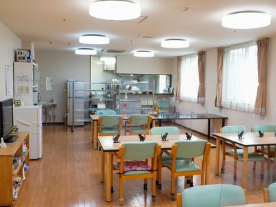 職員が働く食堂