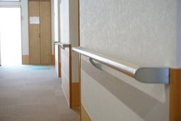 廊下の手すりの拡大