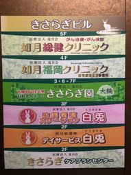 案内表示の看板