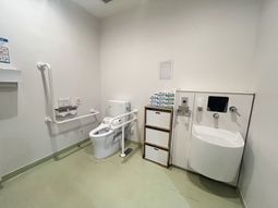 手すり付きの洗面設備