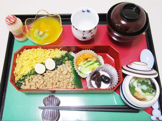 栄養満点の食事提供