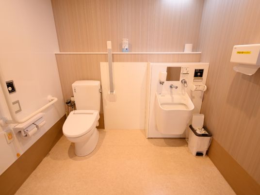 清潔感あふれる介護用トイレ