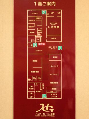 配置図が示された案内板