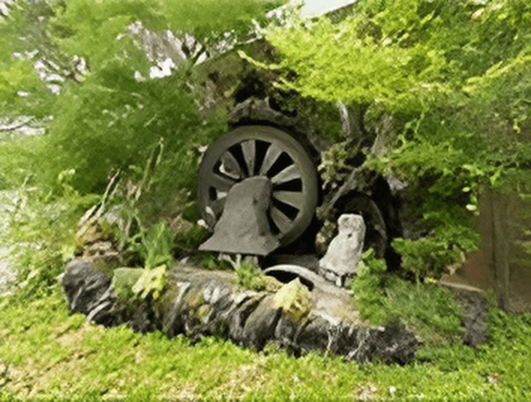 落ち着きのある中庭