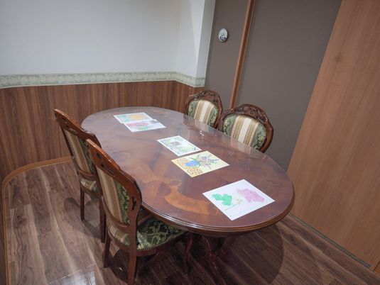 レクリエーション活動の準備風景