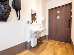 清潔な洗面所の一角