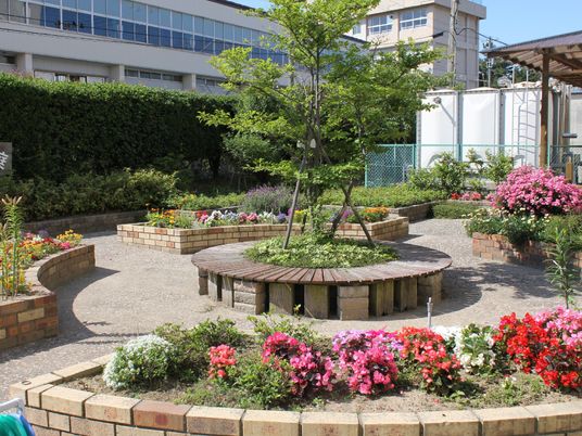 手入れされた綺麗な中庭