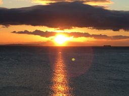 夕日の海景色