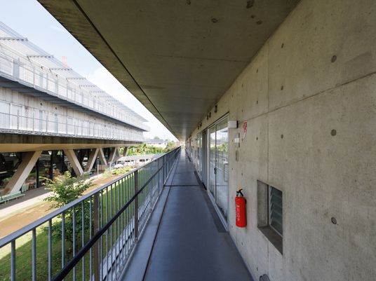 廊下の開放的な風景