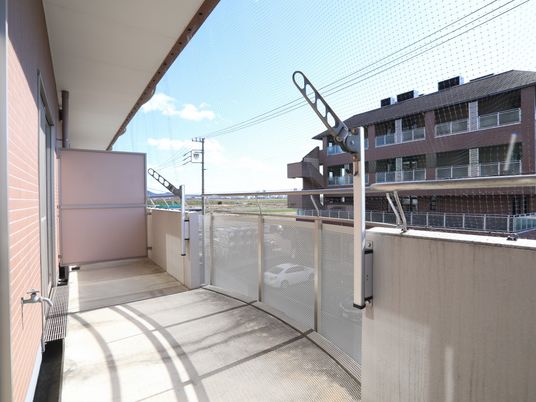 日当たり良好なバルコニー