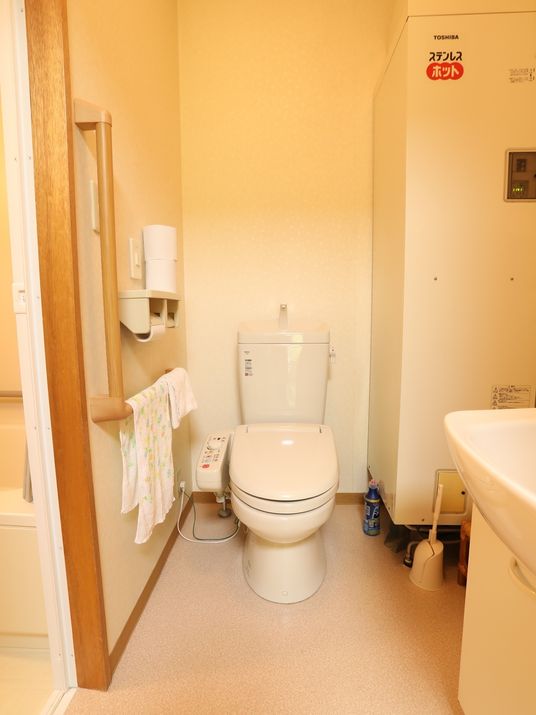 清潔なトイレの一角