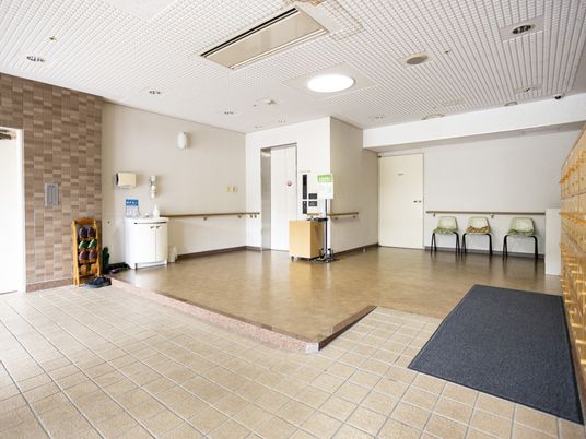 明るい共有スペース