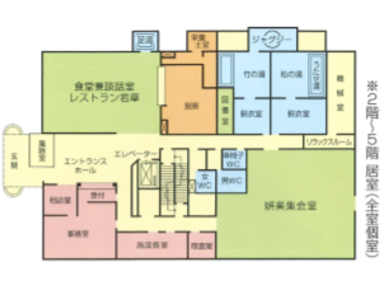 施設のフロア案内図