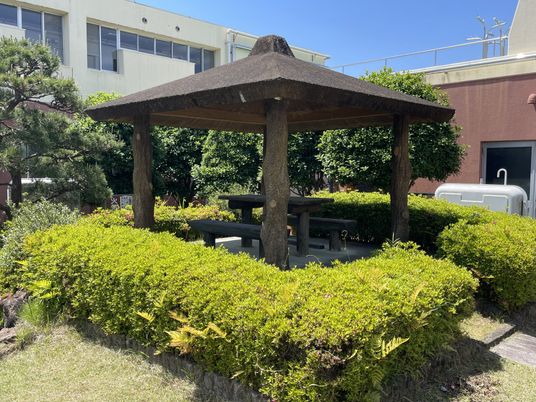 緑に囲まれた静かな中庭