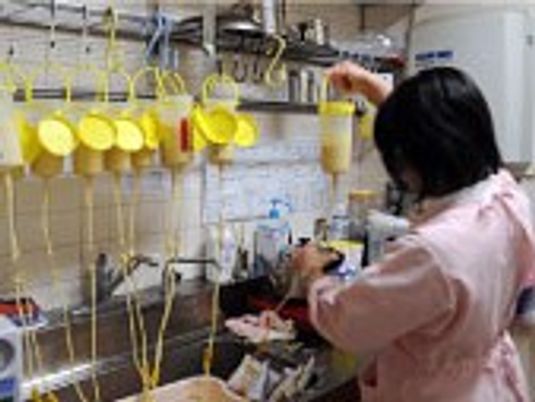器具を洗浄するキッチン