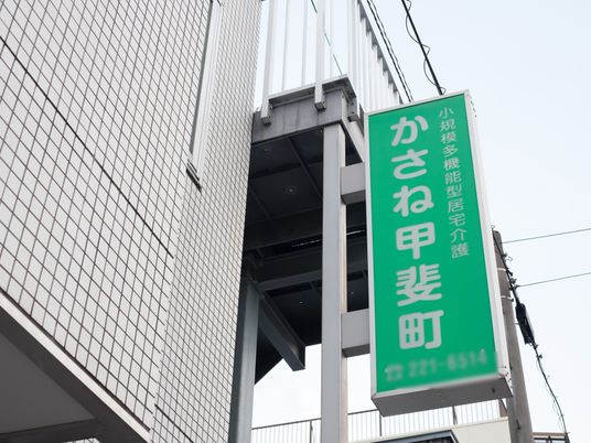 看板のある建物外観