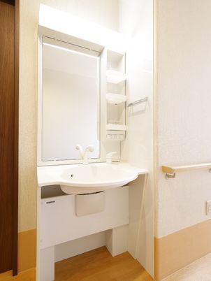 清潔な洗面台と鏡