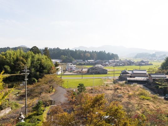 広がる緑と街並みの景色