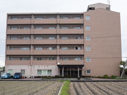 茶色の建物の外観