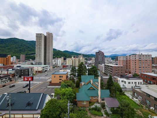 市街地を見渡す眺望