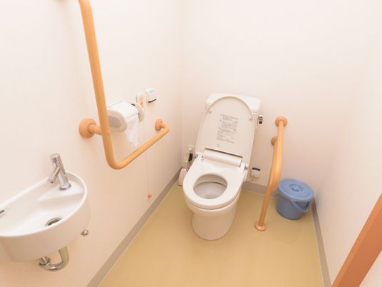 バリアフリーの清潔なトイレ