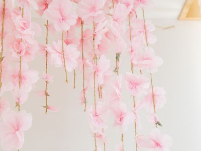 桜模様の飾りつけ