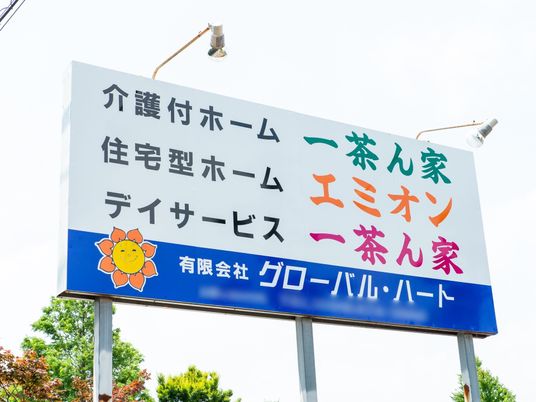 カラフルな看板