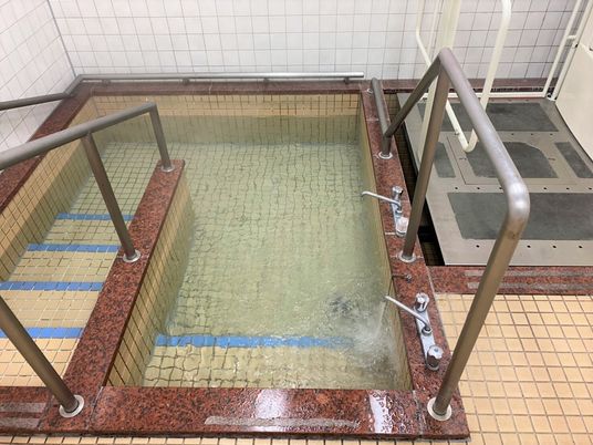 手すり付きの浴槽