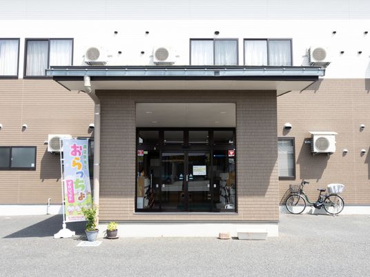 自転車がある外観