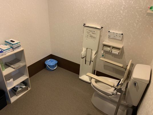 手すり付きのトイレ