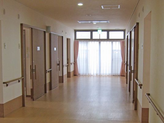 明るい廊下です  