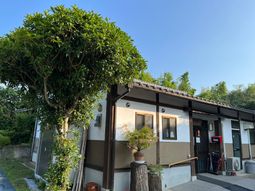 明るい日差しの外観